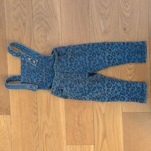 Little Marc Jacobs Cheetah Print Blue Overalls